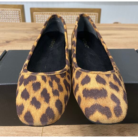 Vionic Orinda Ballet Flats Dark Brown Leopard Print Size 6 Narrow NIB Square Toe - Picture 6 of 13